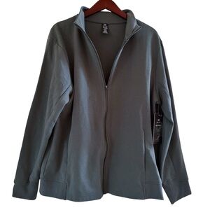 CORY VINES NWT Men’s Full Zip Jersey Knit Jacket Size XL in Spruce Green